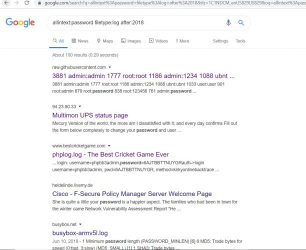 google hacking locate ftp servers